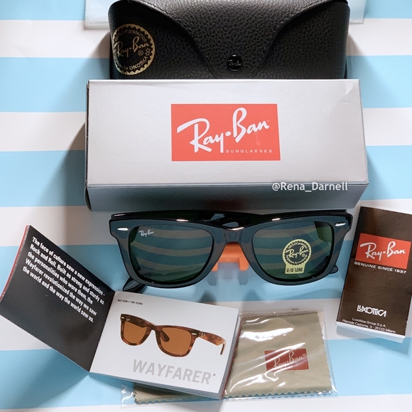 RayBan Wayfarer RB2140 Black New - Picture 2 of 16